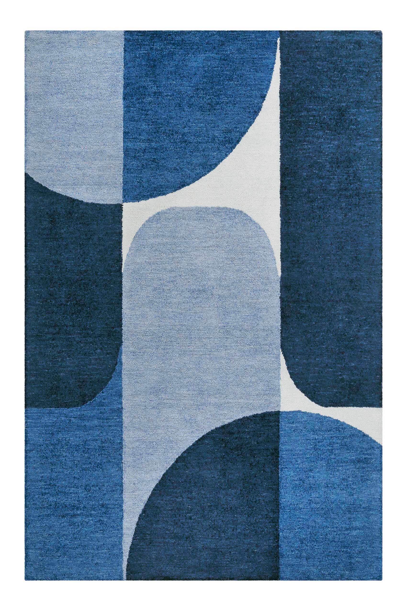 WEBTEPPICH 200/290 cm Backup Blau, Dunkelblau, Pastellblau  - Blau/Pastellblau, KONVENTIONELL, Textil (200/290cm) - Esprit