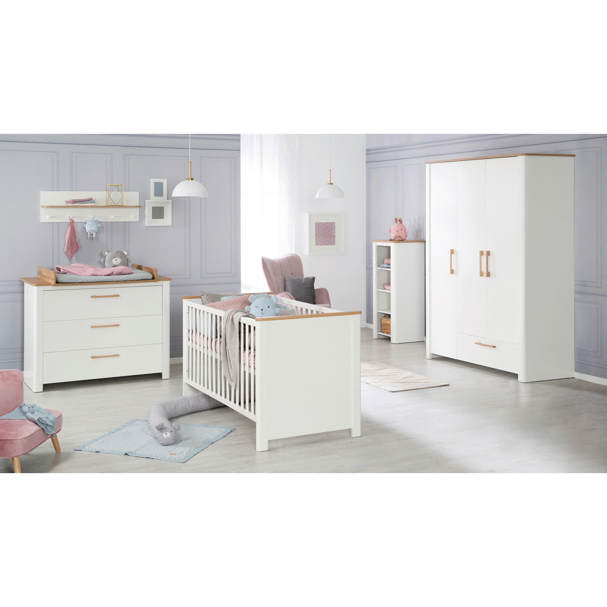 BABYREGAL Ava Weiß, Eiche Artisan  - Eiche Artisan/Weiß, Basics, Holzwerkstoff (49/116/43,5cm) - Roba