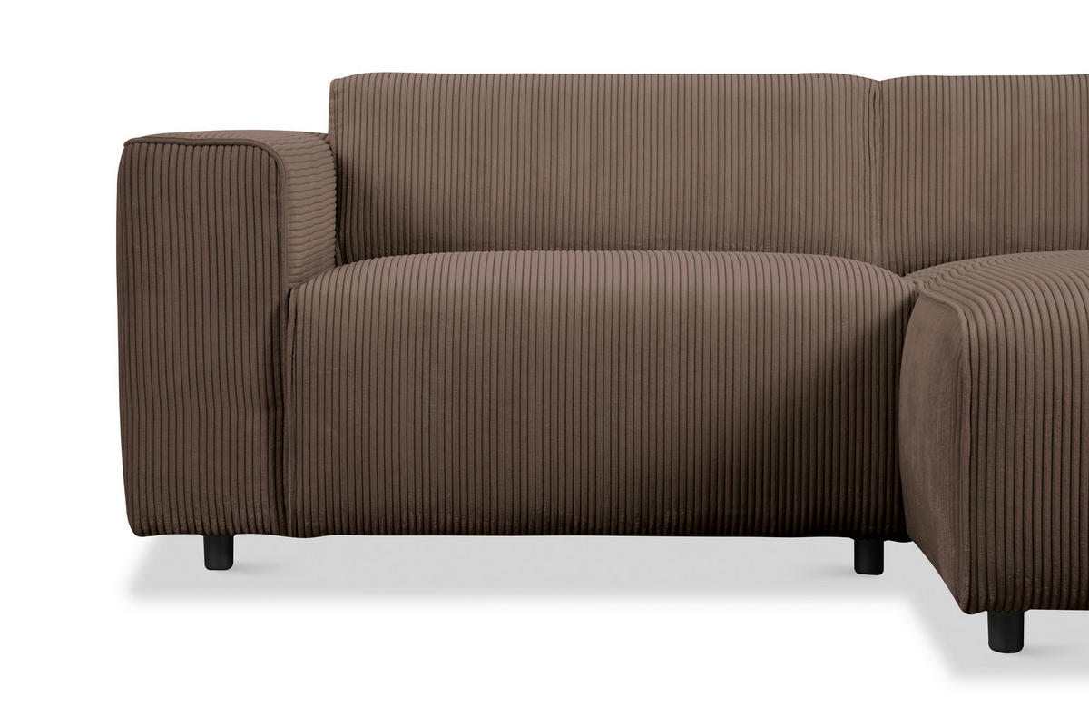 HÖRNSOFFA i manchester brun  - brun/svart, Design, textil/plast (234/161cm) - Livetastic