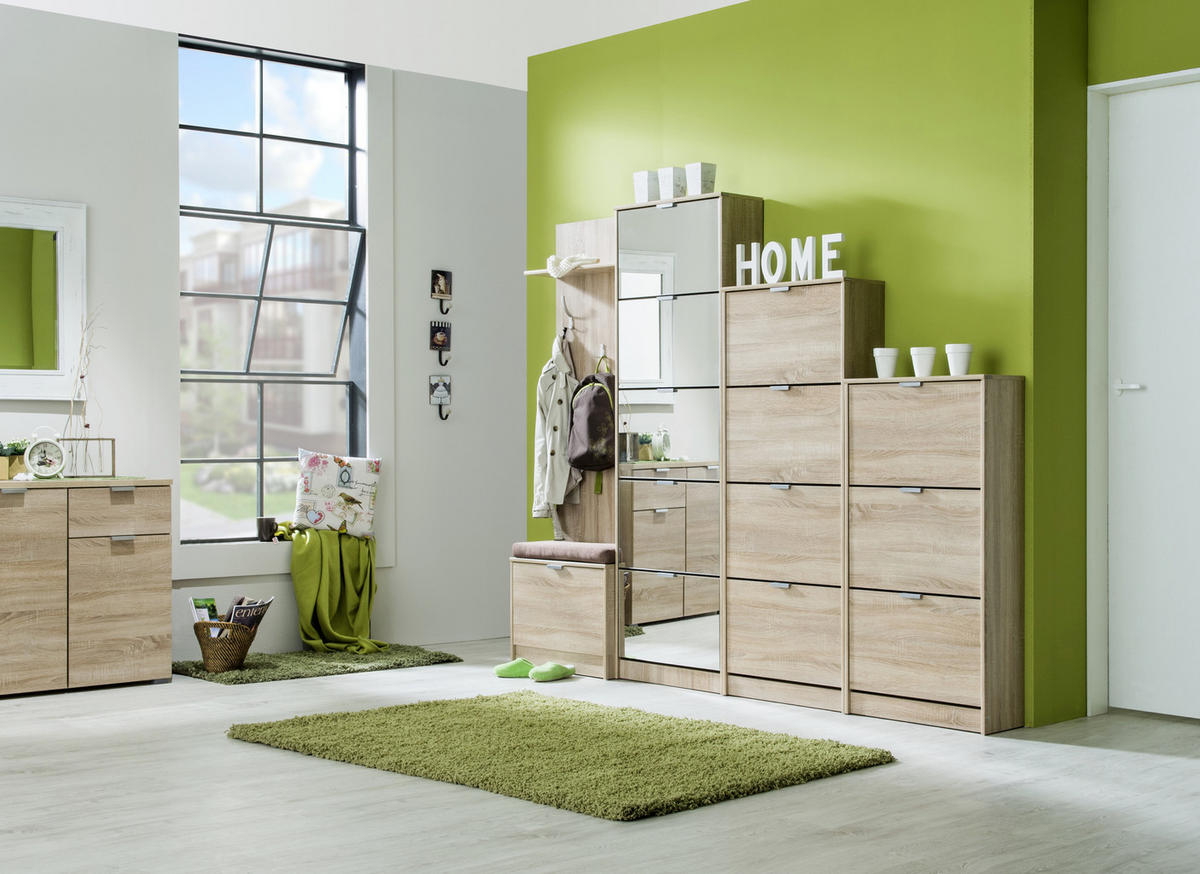 BILLENŐS CIPŐSSZEKRÉNY 67/191,5/28 cm  - Basics, faalapú anyag/Üveg (67/191,5/28cm) - Carryhome