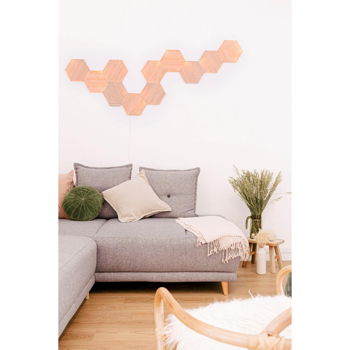 NANOLEAF HEXAGONS 13ER NANOLEAF WOOD LOOK HEXAGONS 23/0,6/20 cm   - Braun/Naturfarben, Basics, Kunststoff (23/0,6/20cm)