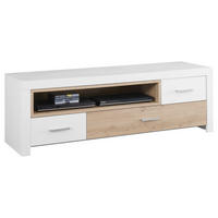 TV DIEL  - biela/farba duba, Design, kov/kompozitné drevo (156/51/45cm) - Xora