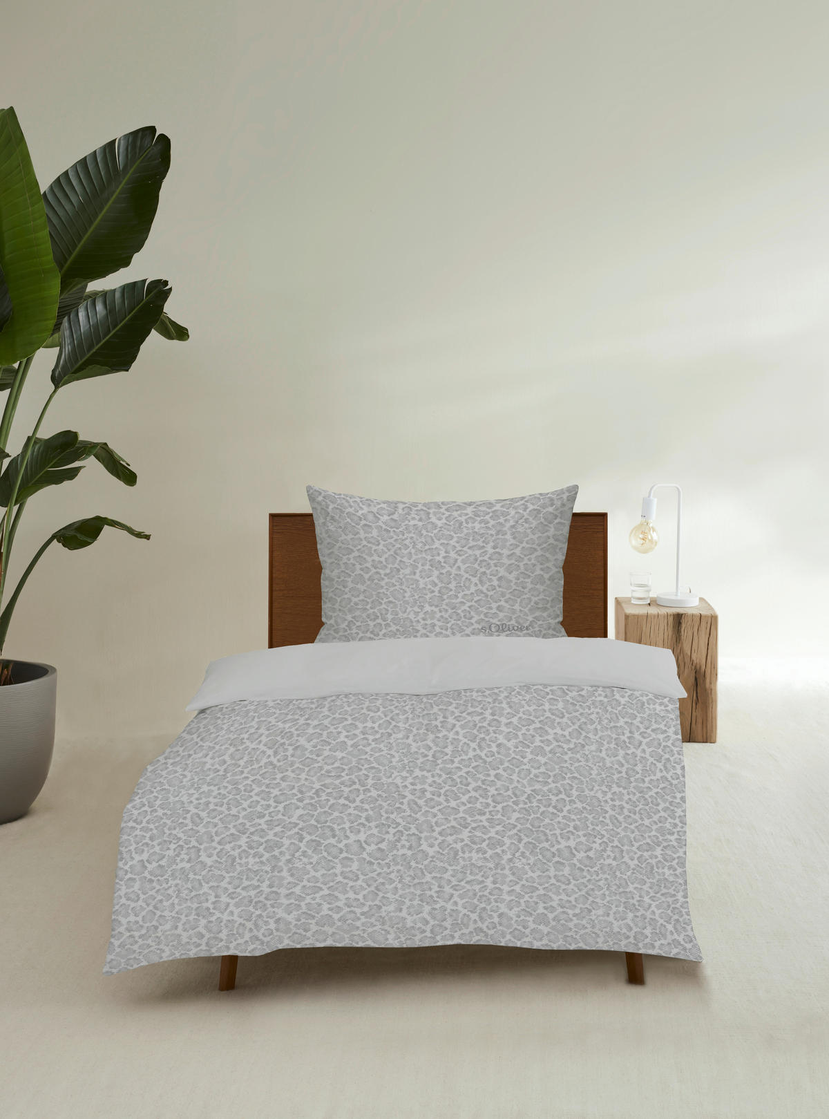 BETTWÄSCHE 2-teilig Makosatin 140/200 cm  - Grau, Basics, Textil (140/200cm) - S. Oliver