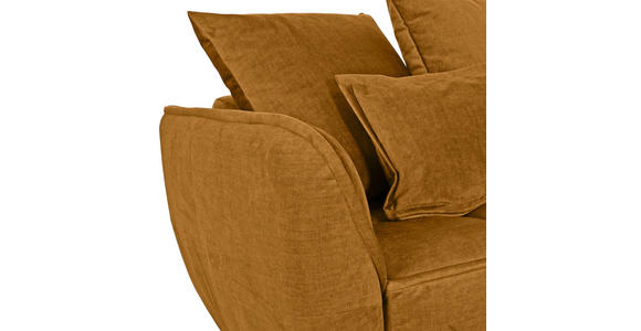 SCHLAFSOFA Flachgewebe Senfgelb - Senfgelb/Schwarz, KONVENTIONELL, Kunststoff/Textil (250/70/118cm) - Carryhome