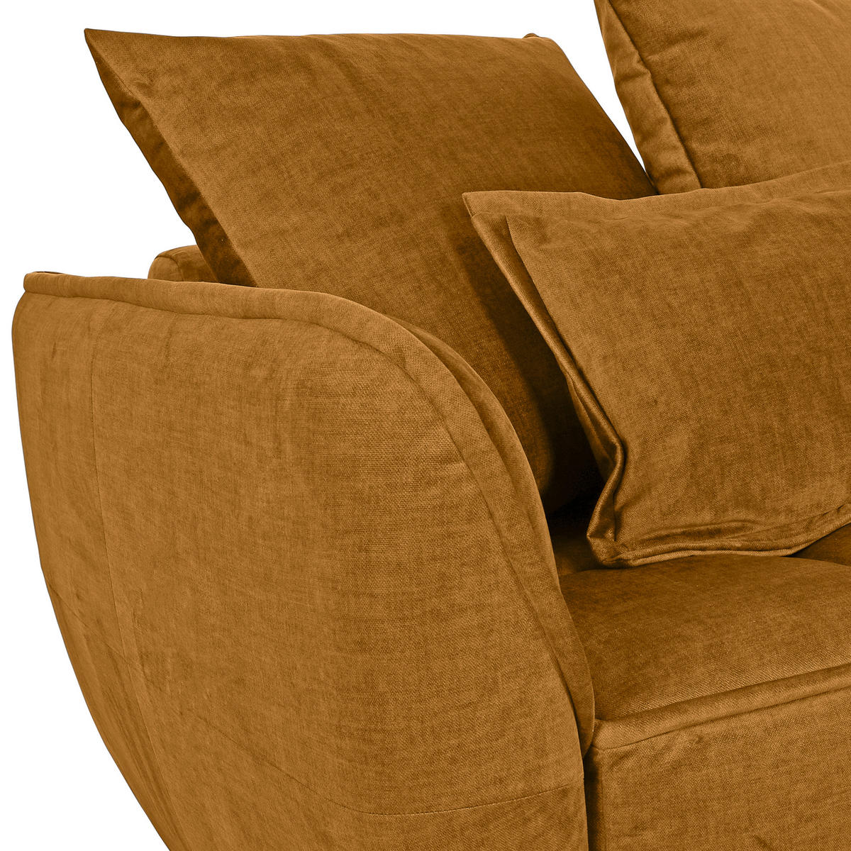 BÄDDSOFFA i flatväv senapsgul  - svart/senapsgul, Klassisk, textil/plast (250/70/118cm) - MID.YOU