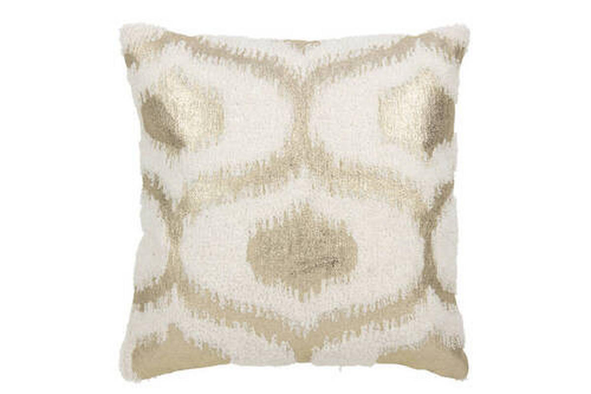 ZIERKISSEN  - Goldfarben/Weiß, Basics, Textil (45/45/12cm)