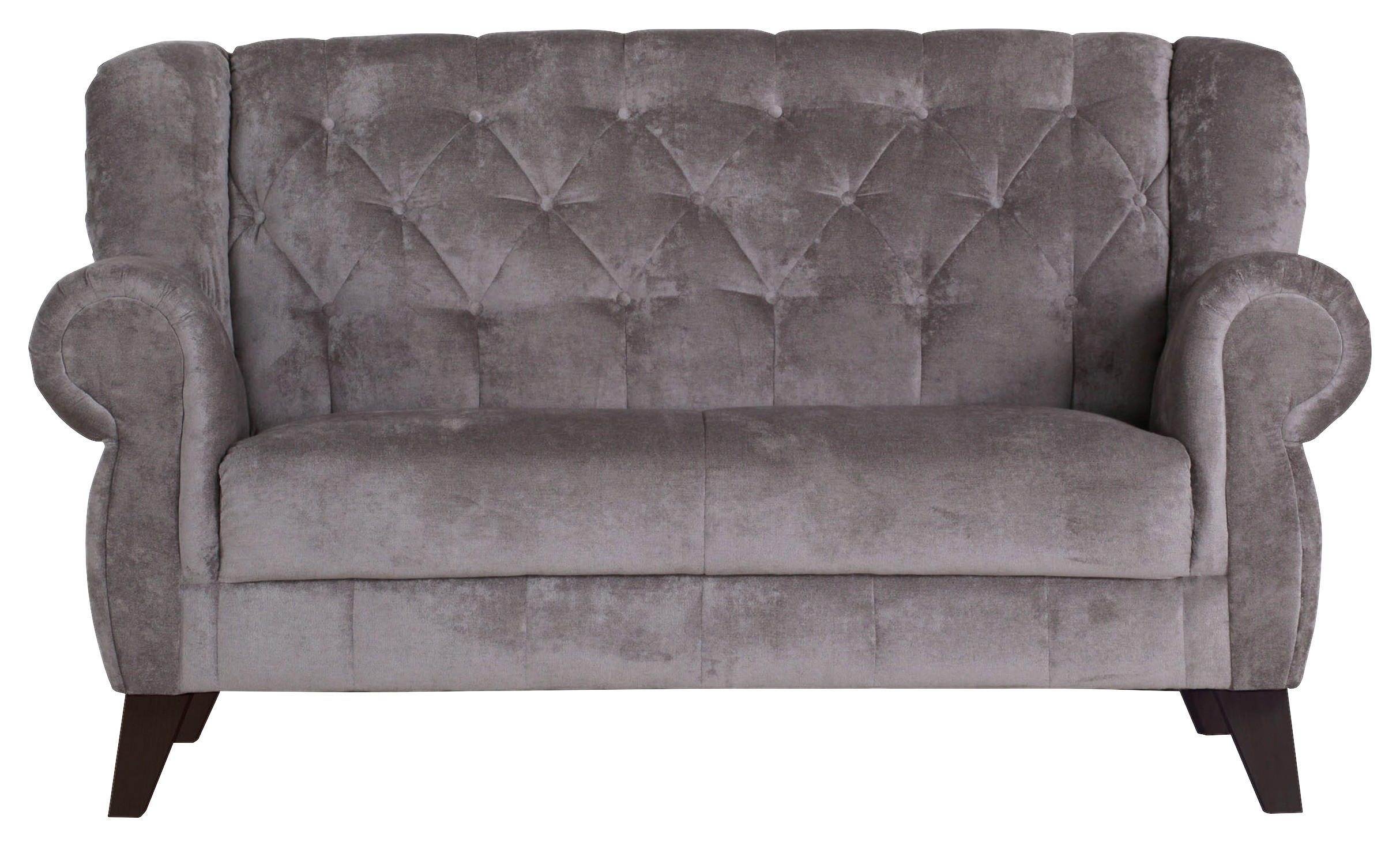 2-SITZER-SOFA Chenille Schlammfarben  - Schlammfarben/Dunkelbraun, Trend, Holz/Textil (172/99/82cm) - MID.YOU
