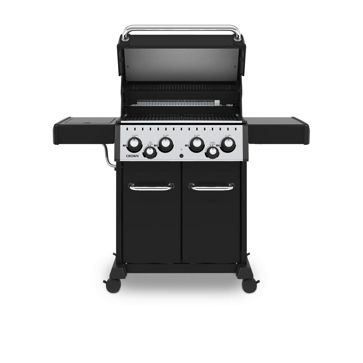 PLINSKI ŽAR  CROWN - srebrne barve/črna, Basics, kovina (145/116/61cm) - Broil King
