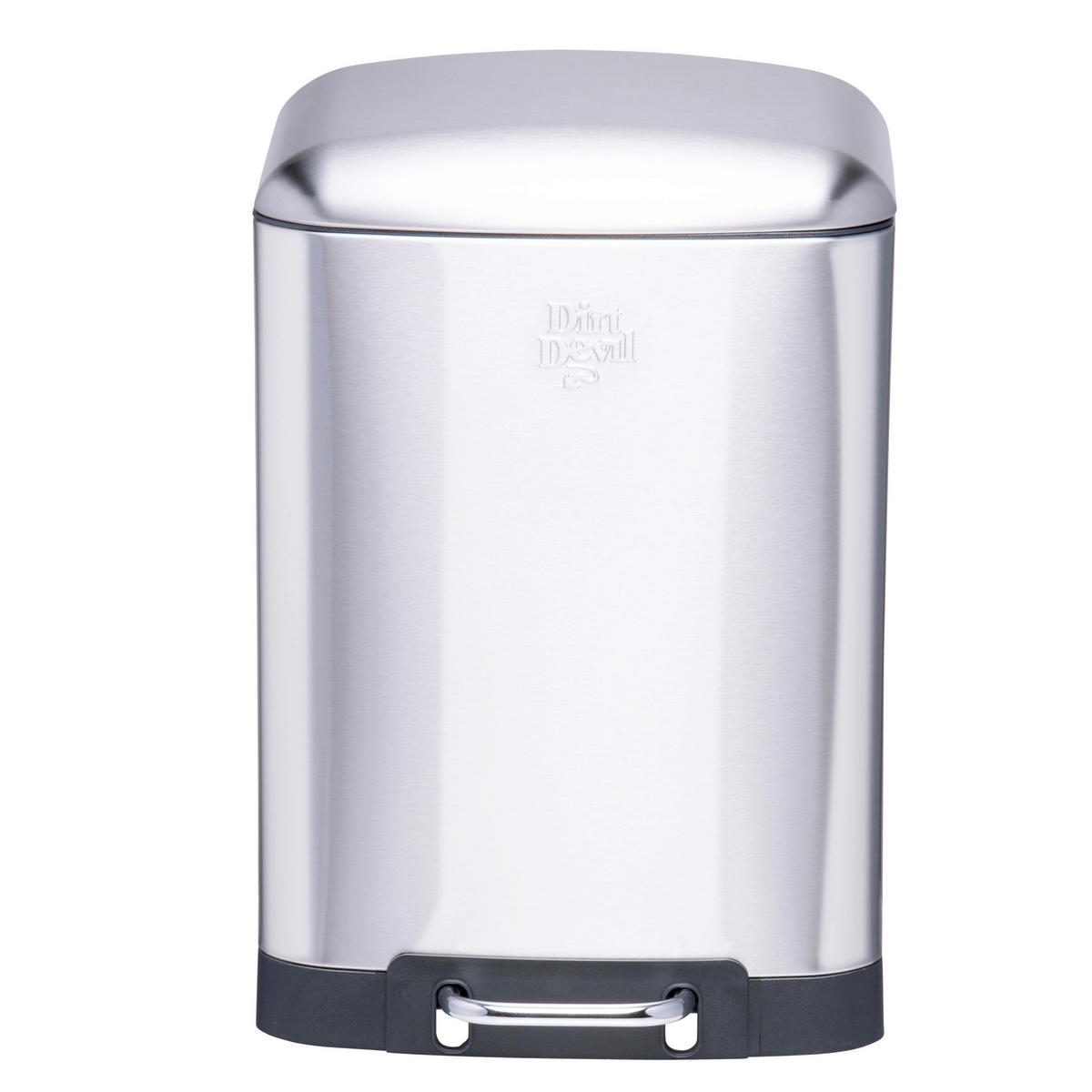 TRETEIMER Tretabfalleimer 12 L  - Silberfarben/Schwarz, Basics, Kunststoff/Metall (28/25,5/40cm) - Dirt Devil