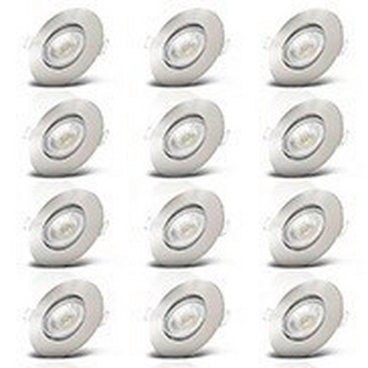 BADEZIMMER-EINBAULEUCHTE 9/2,4 cm   - Nickelfarben, Design, Kunststoff (9/2,4cm)