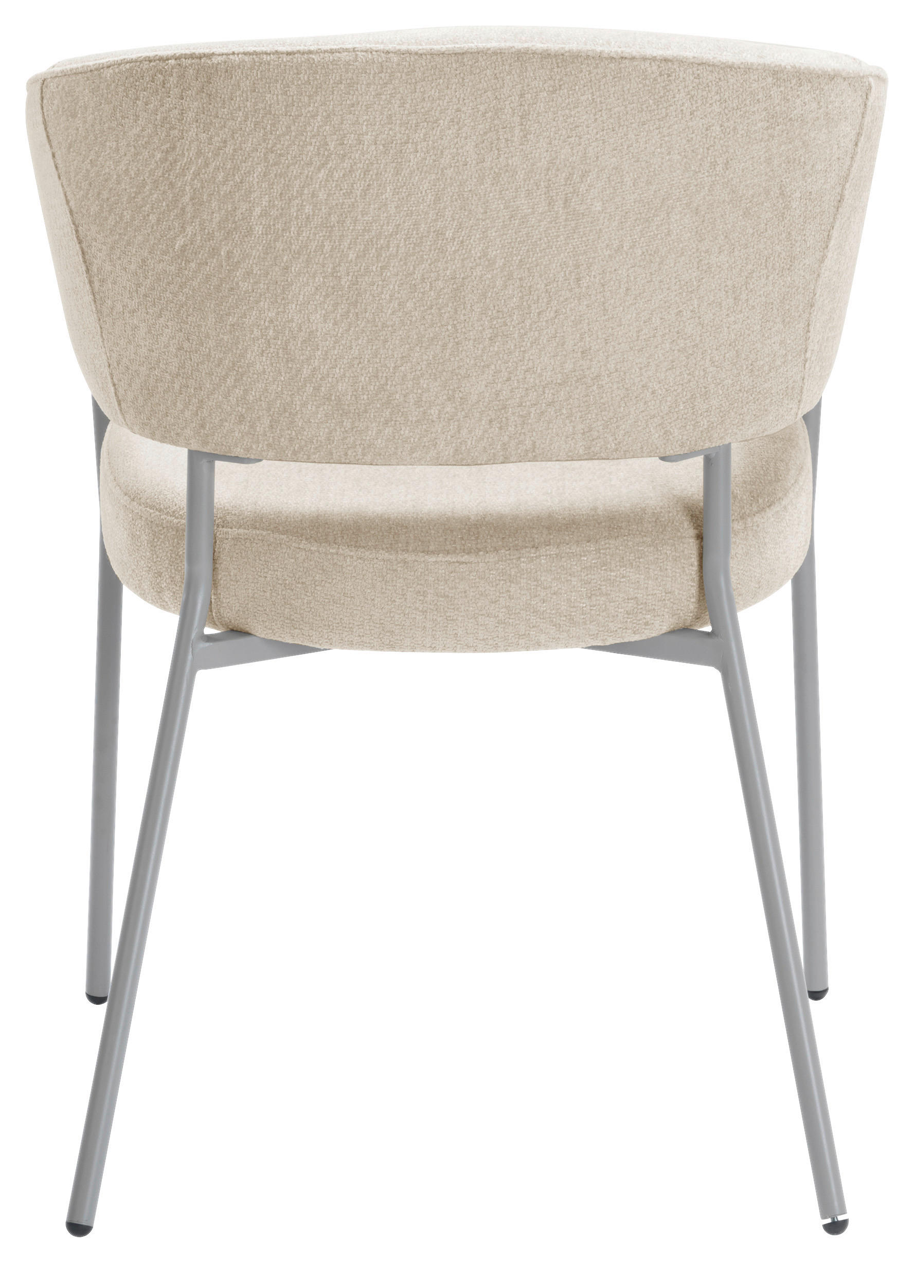 ARMLEHNSTUHL  in Eisen Chenille  - Beige, LIFESTYLE, Holz/Textil (60/81/60cm) - Livetastic