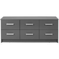 KOMMODE  in  - Silberfarben/Graphitfarben, Basics, Holzwerkstoff/Metall (121,80/40/50,8cm) - MID.YOU