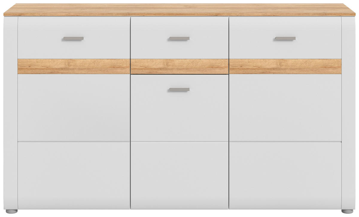 ŠIROKÁ KOMODA, 150/86/43 cm - Design, kov/kompozitní dřevo (150/86/43cm) - MID.YOU