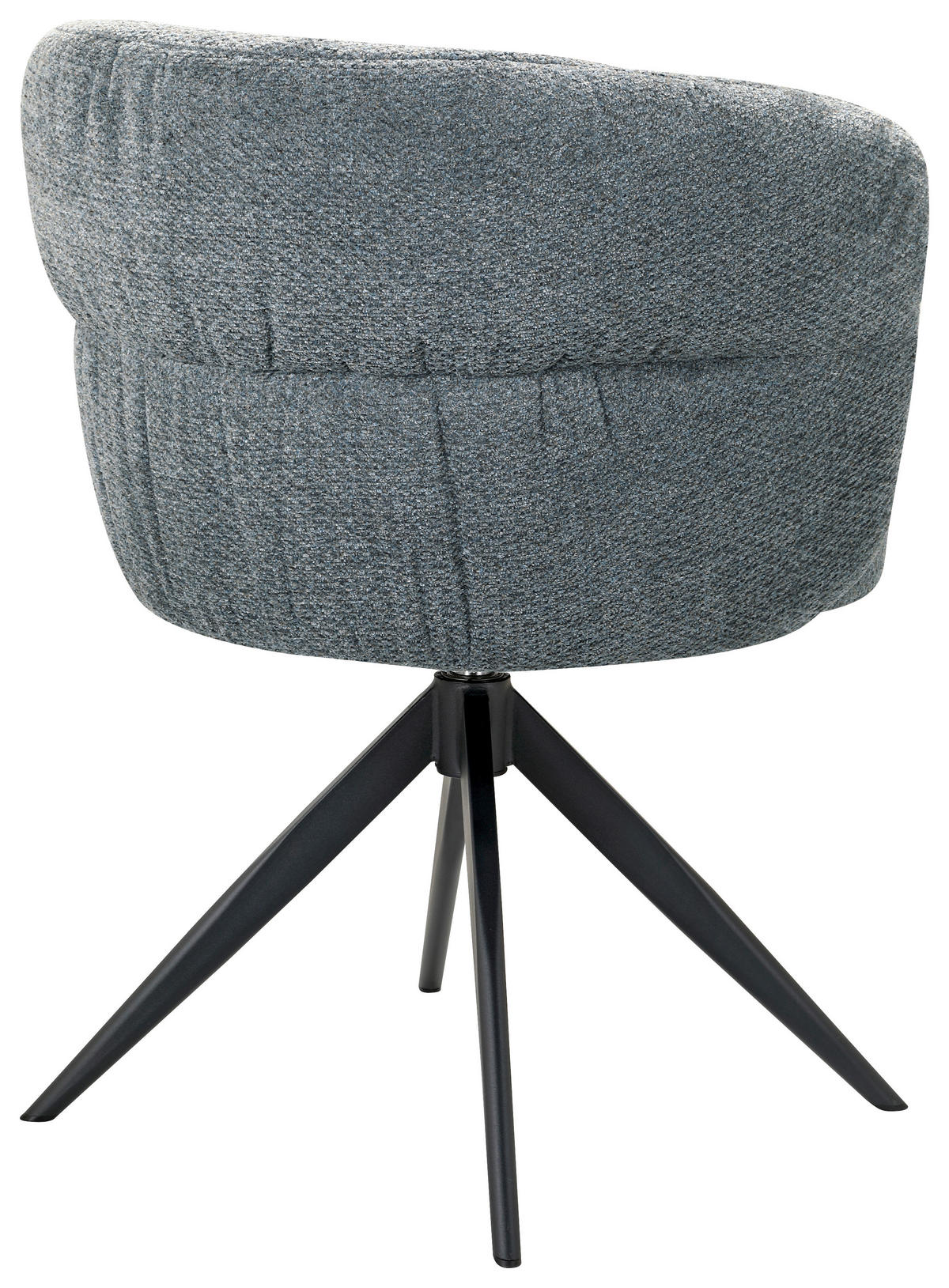 ARMLEHNSTUHL  in Eisen Chenille  - Graubraun/Schwarz, Design, Textil/Metall (63.5/81.5/61cm) - Novel