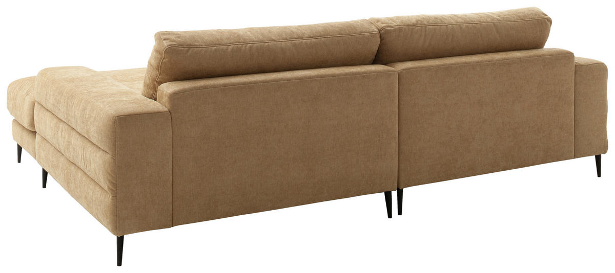 ECKSOFA in Flachgewebe Gelb  - Gelb/Schwarz, Design, Textil/Metall (177/253cm) - Dieter Knoll