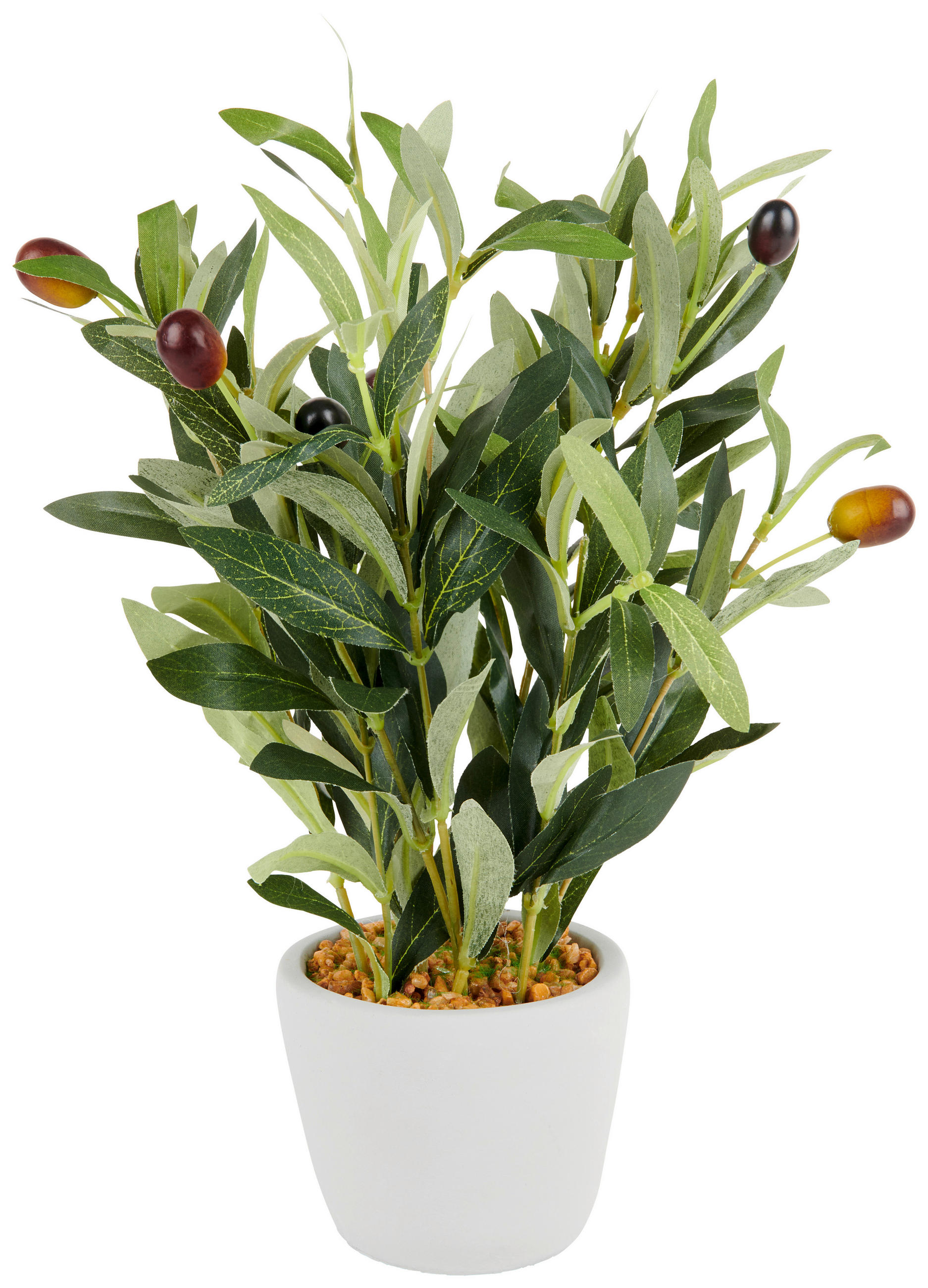 UMETNA RASTLINA - siva/zelena, Basics, kamen/umetna masa (32cm)