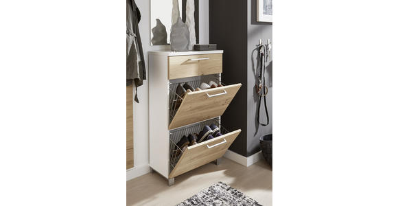 GARDEROBE 110/193/31 cm  - Eichefarben/Weiß, Design, Holz/Holzwerkstoff (110/193/31cm) - Dieter Knoll