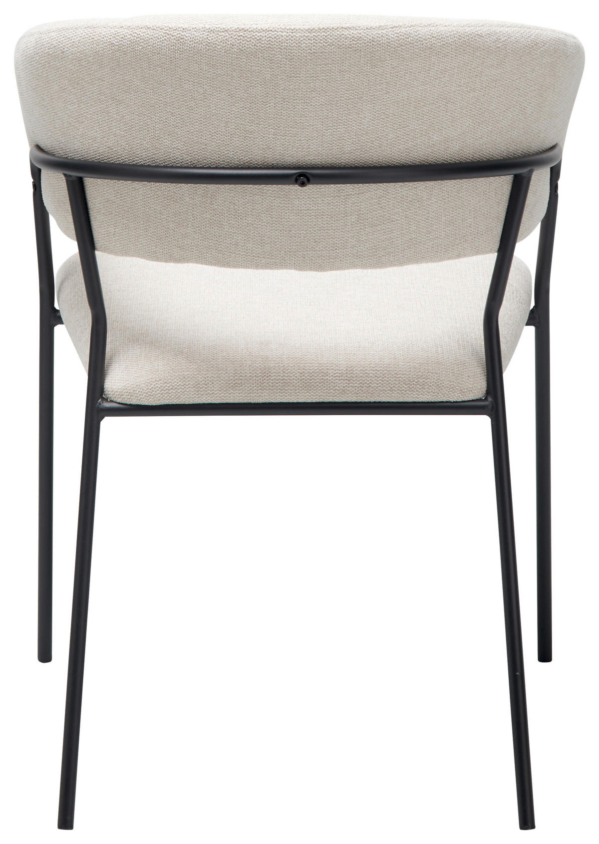 ARMLEHNSTUHL  in Eisen Webstoff  - Beige/Schwarz, LIFESTYLE, Textil/Metall (57/77/58cm) - MID.YOU