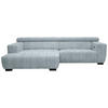 ECKSOFA in Webstoff Türkis  - Türkis/Schwarz, Konventionell, Textil/Metall (182/279cm) - Hom`in