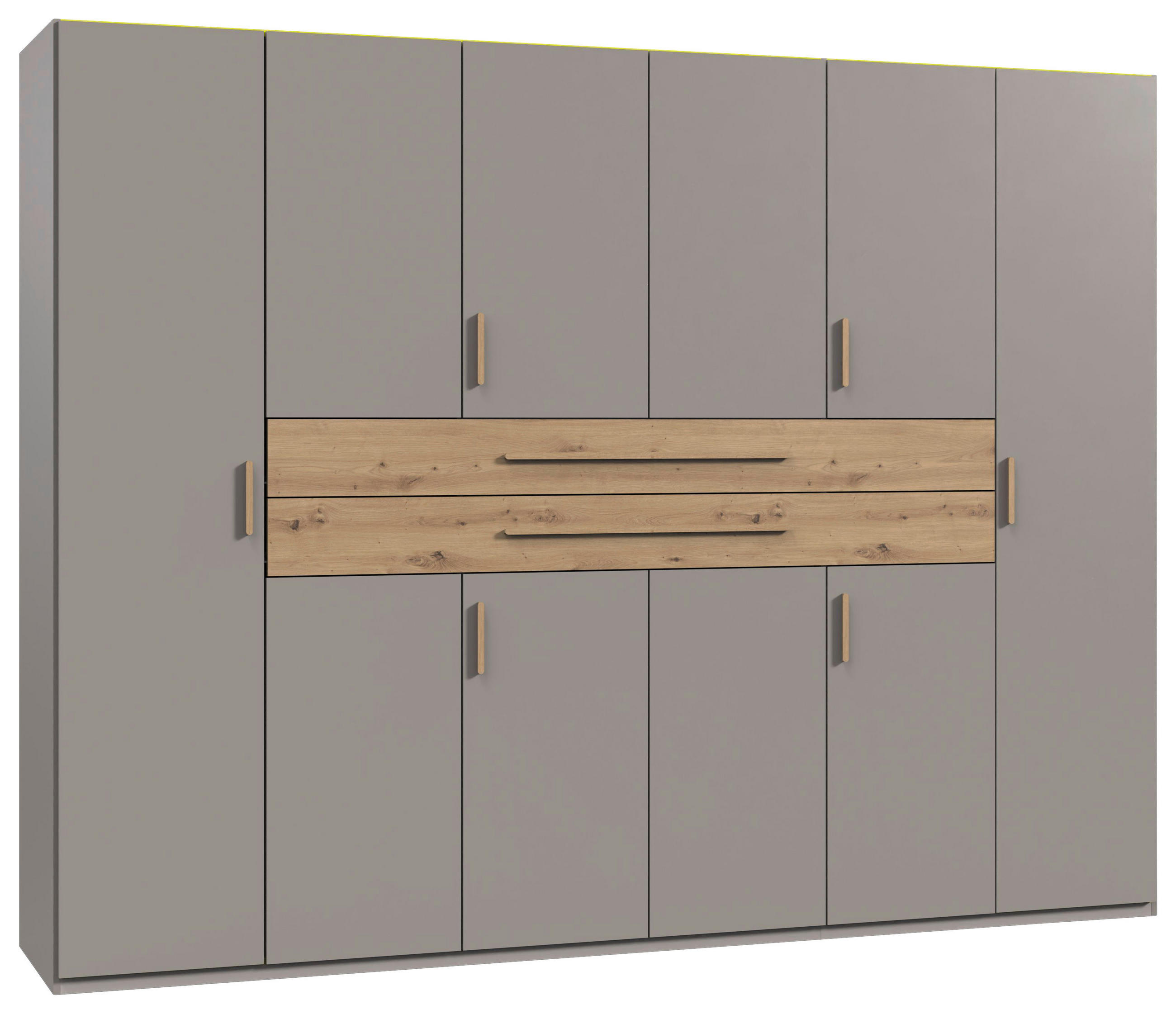 ORMAR ZA ODJEĆU siva, sahara, hrast Artisan   - sahara/siva, Moderno, drvni materijal (270/208/65cm) - Carryhome