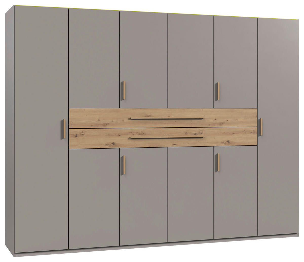 ORMAR ZA ODJEĆU siva, sahara, hrast Artisan   - sahara/siva, Moderno, drvni materijal (270/208/65cm) - Carryhome
