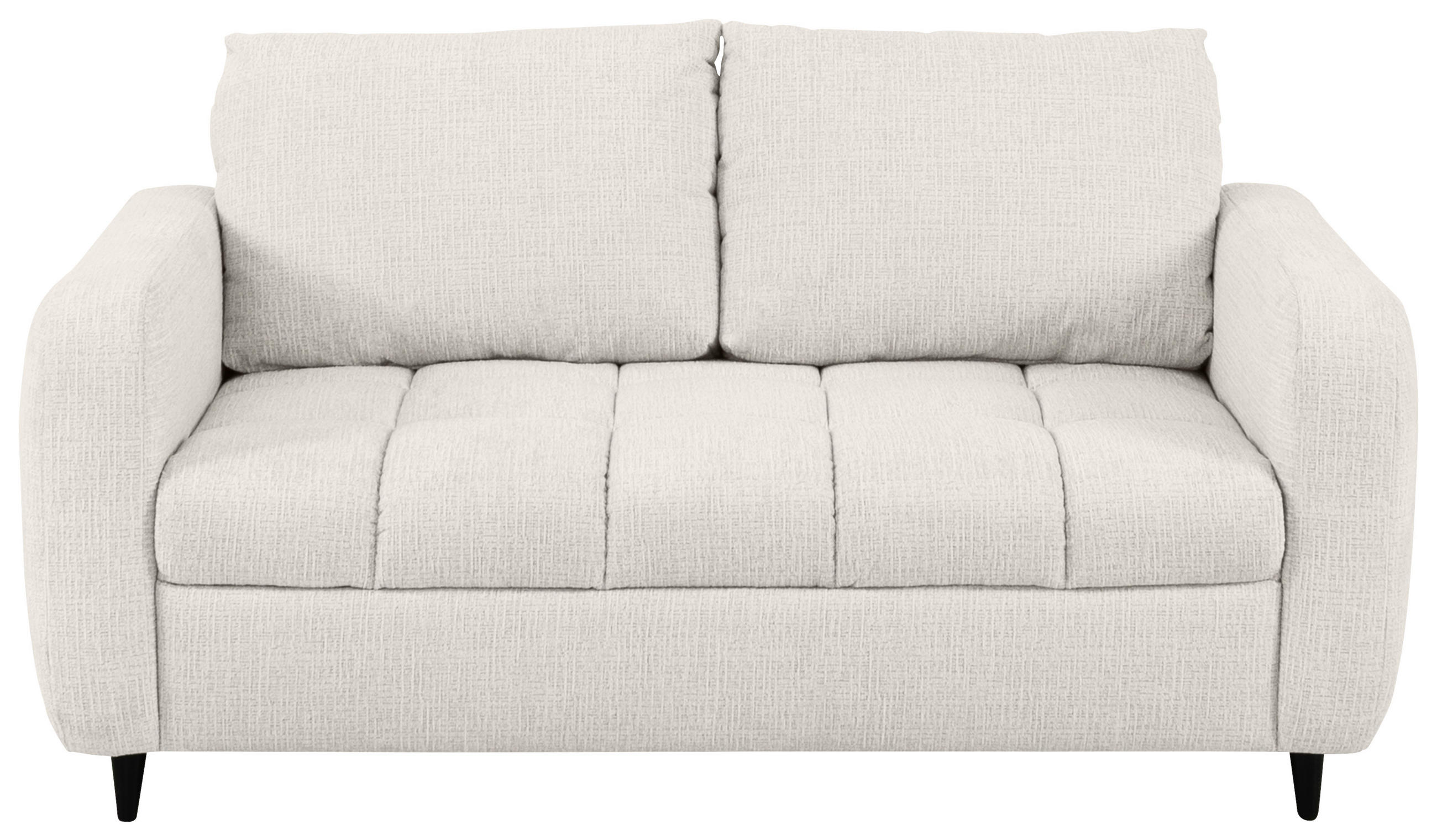 2-SITZER-SOFA Flachgewebe Perlmutt  - Perlmutt/Schwarz, MODERN, Holz/Textil (167/88/101cm) - Lomoco
