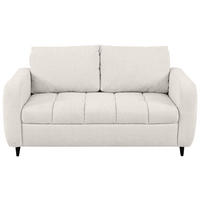 2-SITZER-SOFA Flachgewebe Perlmutt  - Perlmutt/Schwarz, MODERN, Holz/Textil (167/88/101cm) - Lomoco