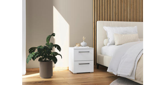 NACHTSCHRANK 40/49/42 cm  - Edelstahlfarben/Alufarben, Basics, Holzwerkstoff/Kunststoff (40/49/42cm) - Xora