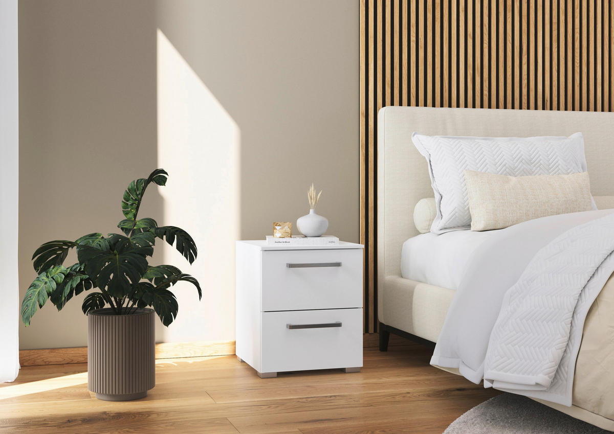 NACHTSCHRANK 40/49/42 cm  - Edelstahlfarben/Alufarben, Basics, Holzwerkstoff/Kunststoff (40/49/42cm) - Xora