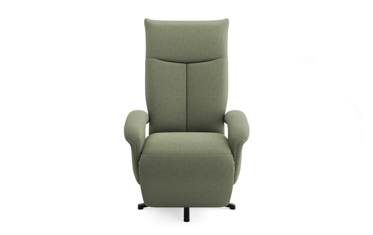 RELAXSESSEL in Flachgewebe Olivgrün  - Schwarz/Olivgrün, MODERN, Textil/Metall (74/112/82cm) - Sit & More