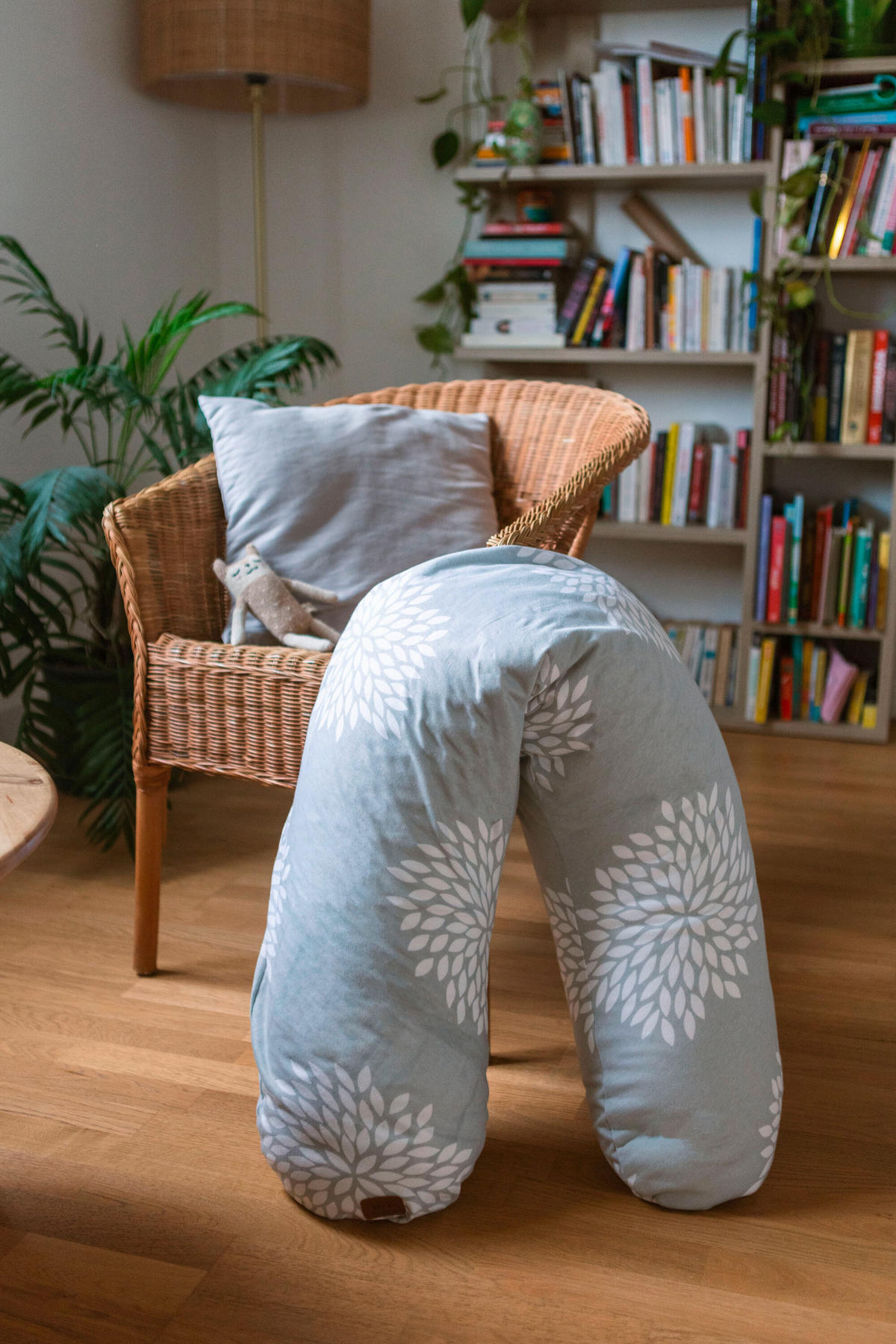 STILLKISSEN   - Hellgrau/Weiß, Basics, Textil (180/39/15cm) - Beaba