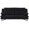 3-SITZER-SOFA in Leder Dunkelblau  - Dunkelblau, Design, Leder/Metall (215/90/109cm)