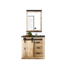 GARDEROBE 2-teilig  in 93/200/43 cm  - Anthrazit/Naturfarben, Design, Glas/Holzwerkstoff (93/200/43cm) - Modante