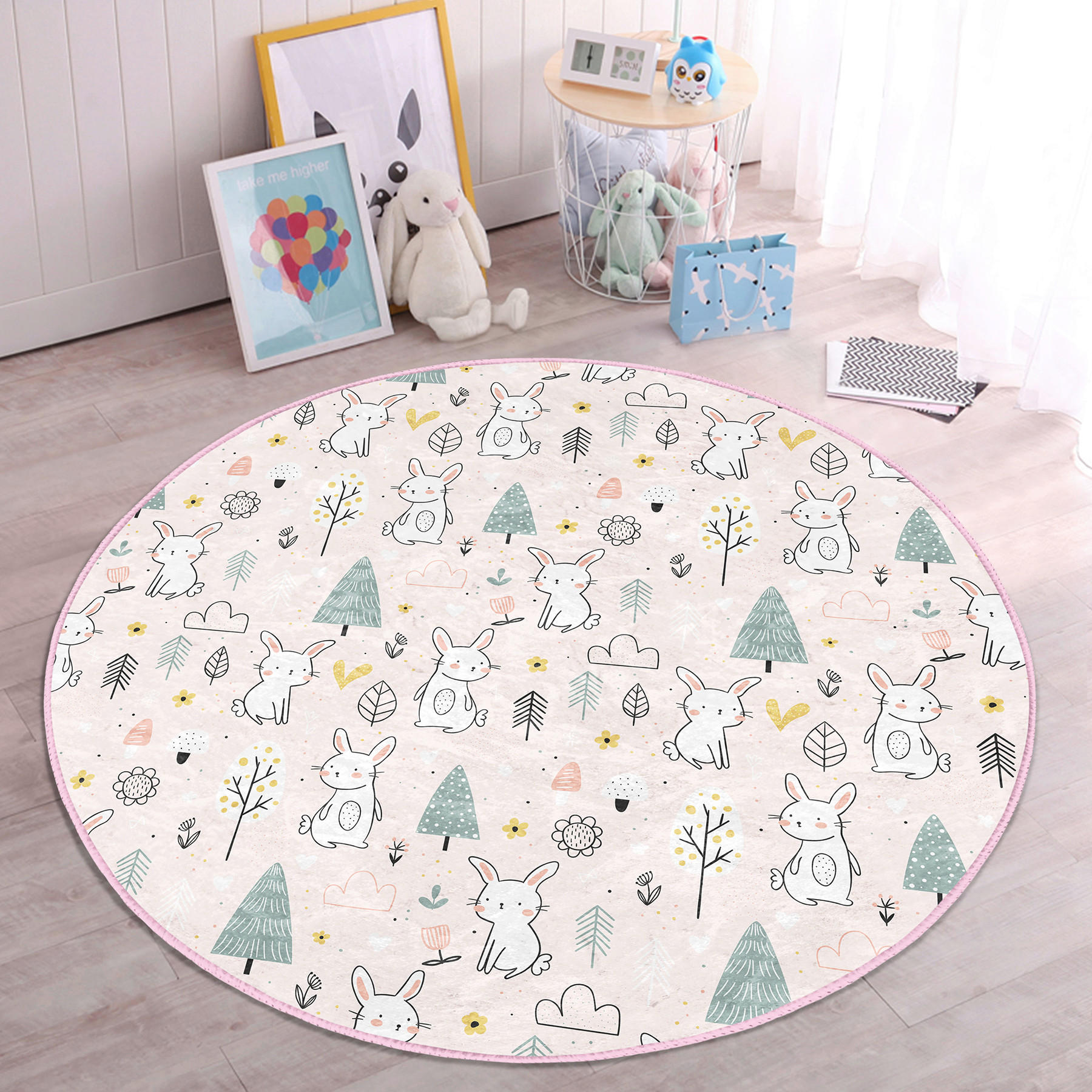 XXXLutz Kinderteppich Mehrfarbig 120x120 cm