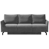 TŘÍMÍSTNÁ POHOVKA, dřevo, kov, textil, tmavě šedá - černá/tmavě šedá, Moderní, kov/dřevo (214/86/92cm) - Novel