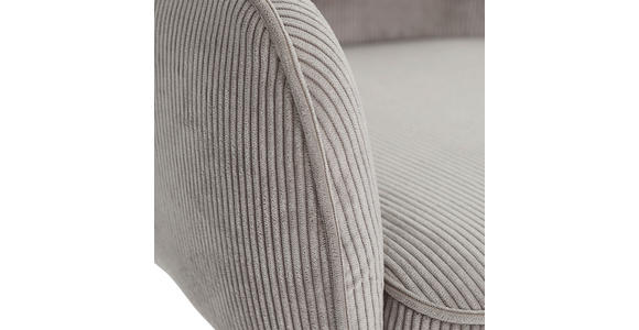 ARMLEHNSTUHL  Stoffauswahl, Sitzfläche 360° drehbar, automatische Rückholfunktion Cord  - Taupe/Schwarz, Design, Textil/Metall (60/95/62cm) - Novel