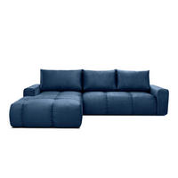 COLȚAR EXTENSIBIL textil albastru închis  - albastru închis, Design, textil (217/90/302cm) - Carryhome