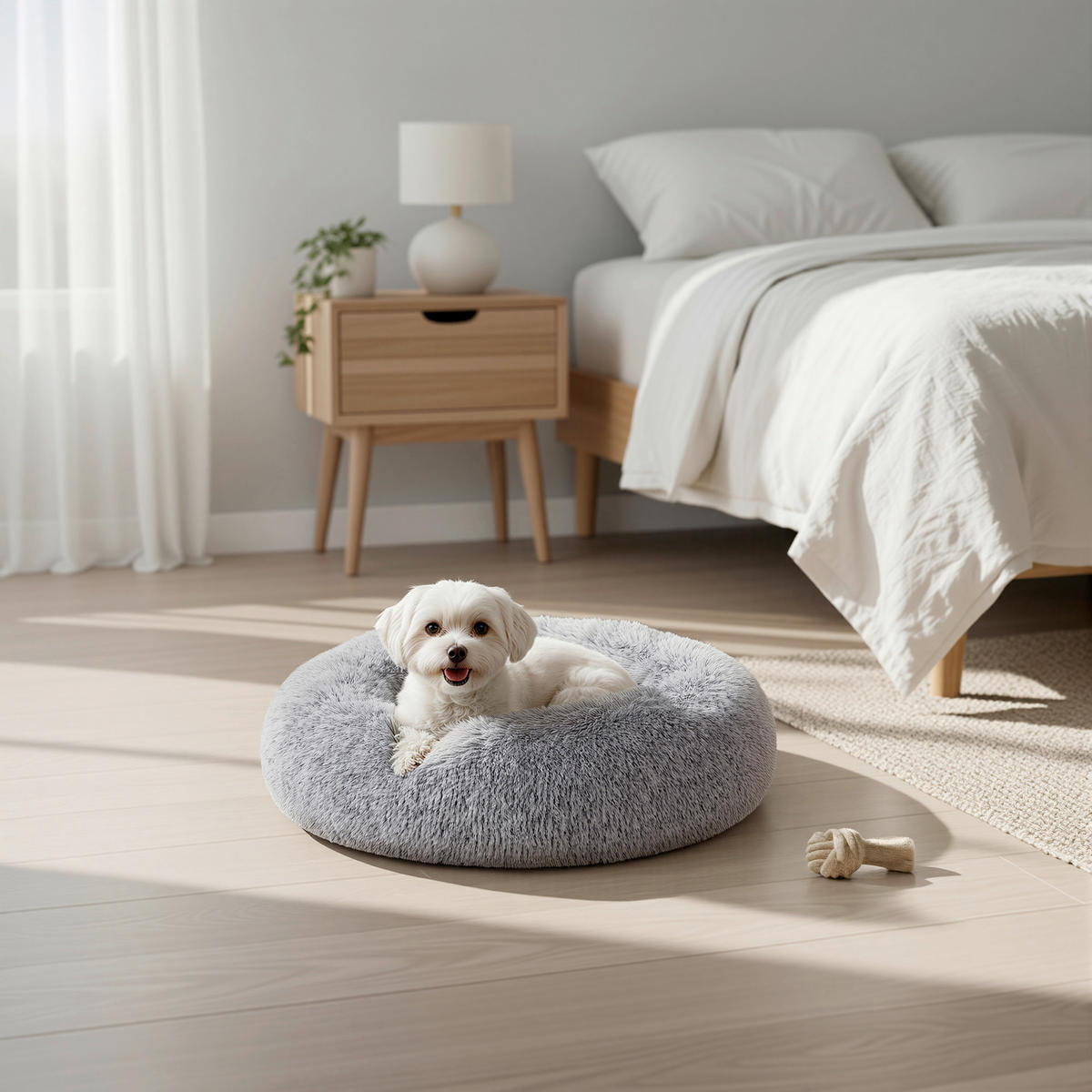 HUNDEBETT - Hellgrau, Trend, Textil (50/20/50cm) - Boxxx