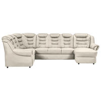 WOHNLANDSCHAFT in Chenille Creme  - Creme/Schwarz, Konventionell, Kunststoff/Textil (216/333/165cm) - Livetastic