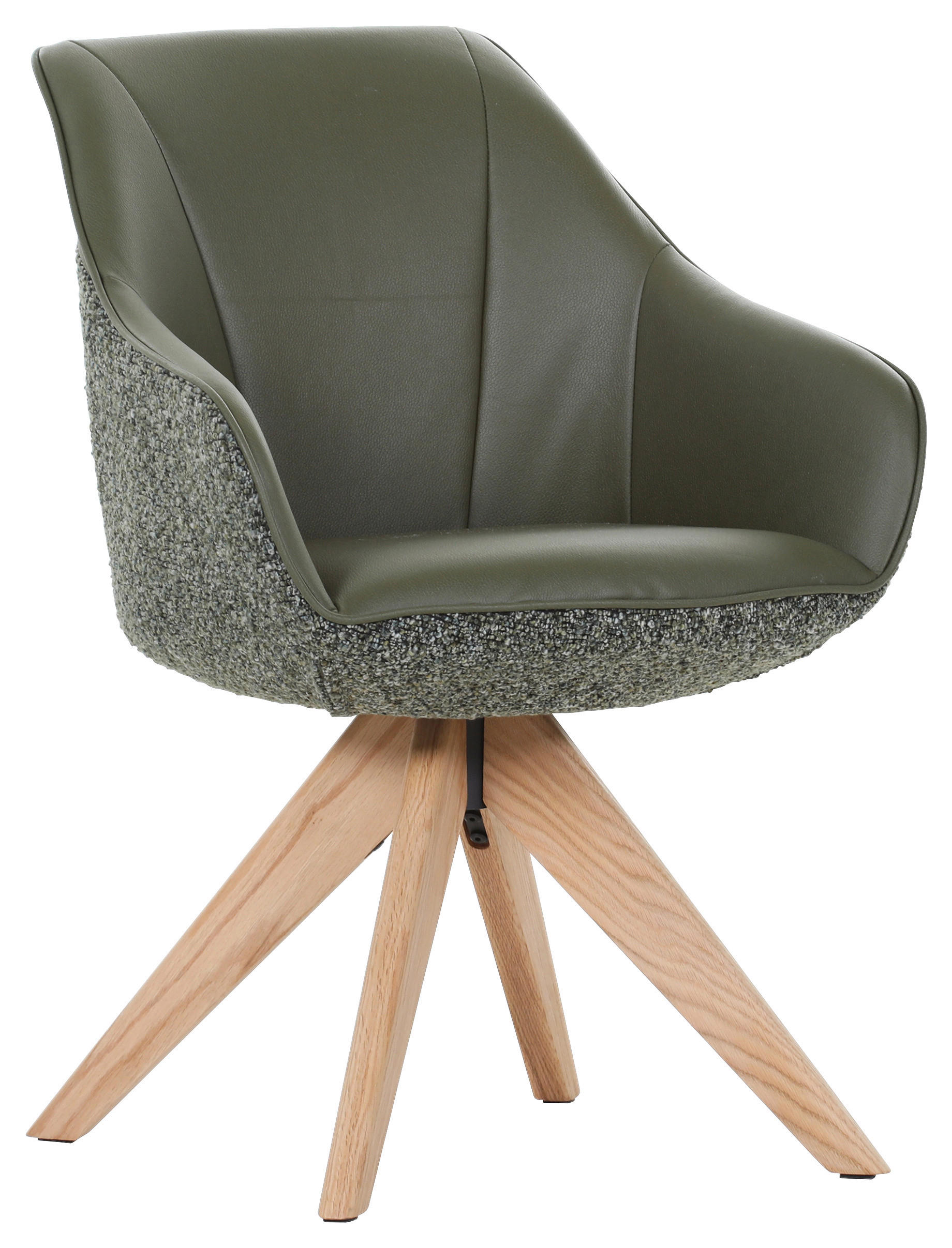 Landscape ŽIDLE S PODRUČKAMI, žinylka, vzhled kůže, olivově zelená