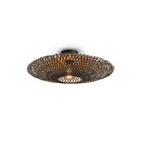DECKENLEUCHTE  60/15 cm    - Schwarz/Naturfarben, Trend (60/15cm) - Good & Mojo