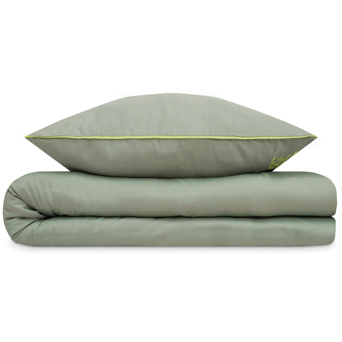 BETTWÄSCHE Makosatin 135/200 cm  - Salbeigrün, Basics, Textil (135/200cm) - Bugatti