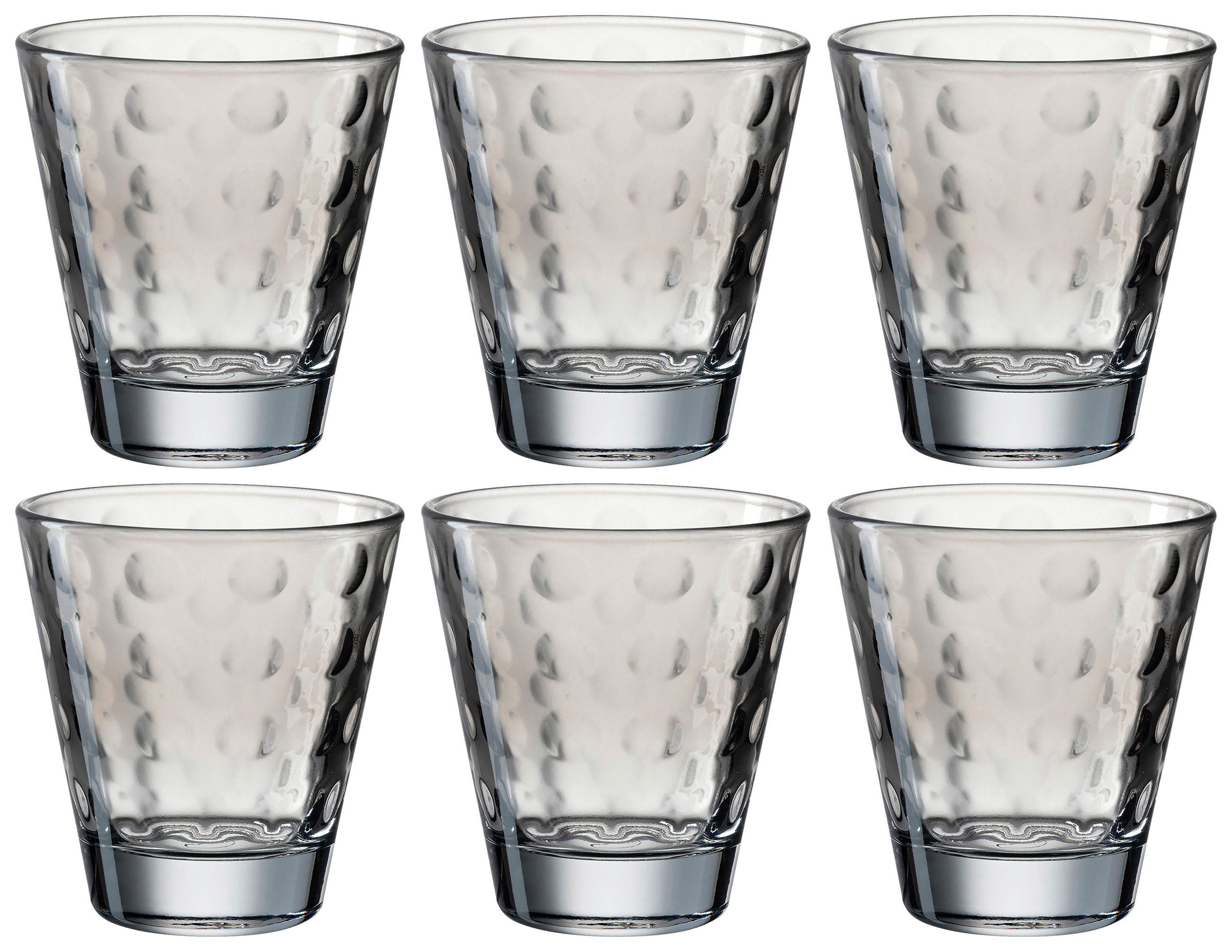 WHISKY-GLÄSERSET 215,00 ml 6-teilig  - Grau, Design, Glas (8,50/9,00/8,50cm) - Leonardo