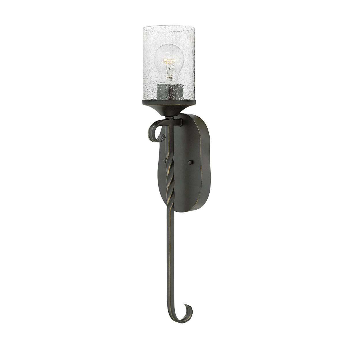 VÄGGLAMPA Elstead Casa 12,8/10,8/58,6 cm   - svart, Basics, metall/glas (12,8/10,8/58,6cm) - Elstead Lighting