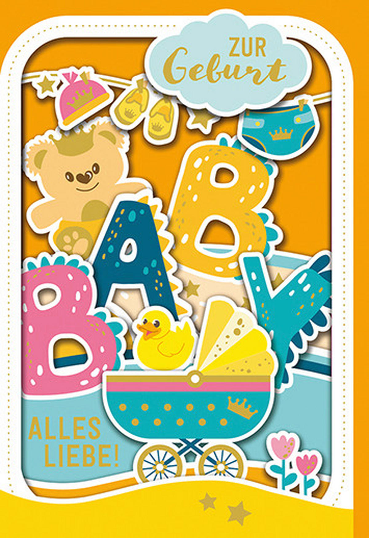 GLÜCKWUNSCHKARTE    - Basics, Karton (11,5/17/0,1cm)