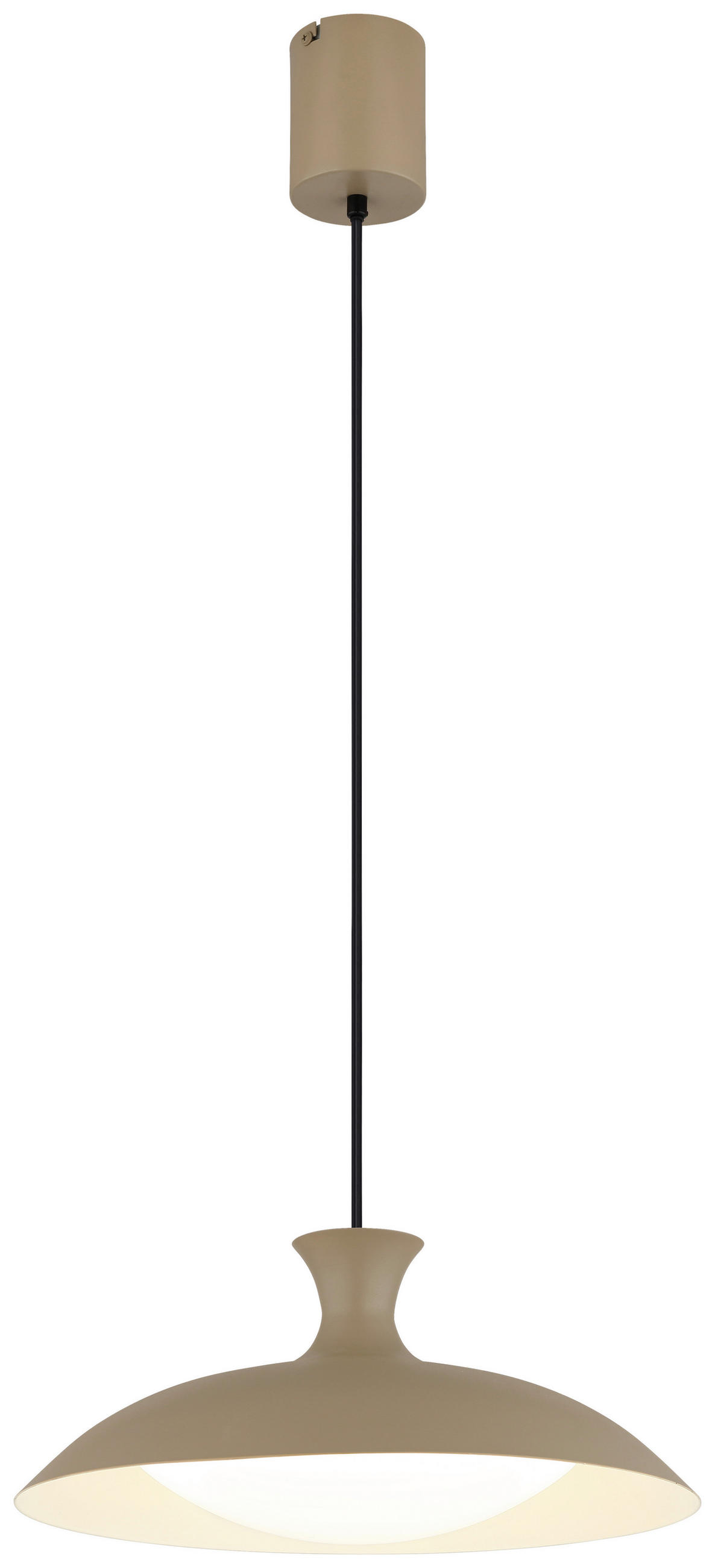 LED-HÄNGELEUCHTE 40/150 cm   - Sandfarben/Opal, Trend, Kunststoff/Metall (40/150cm) - Collet's Monde