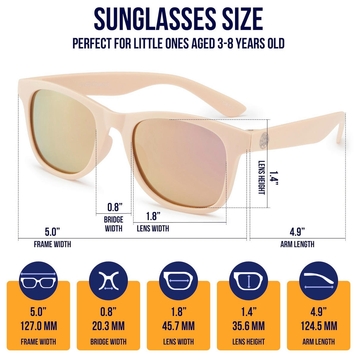 KINDER SONNENBRILLE  - Orange, Basics, Kunststoff