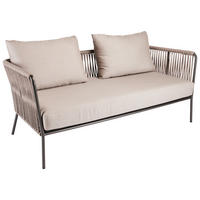 LOUNGESOFA 164/78/76 cm Aluminium  - Greige/Anthrazit, Basics, Textil/Metall (164/78/76cm) - Stern