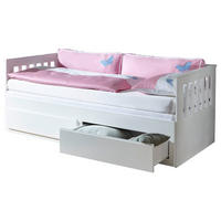 AUSZIEHBETT 90-180/200 cm  in Weiß  - Weiß, KONVENTIONELL, Holz/Holzwerkstoff (90-180/200cm) - Carryhome