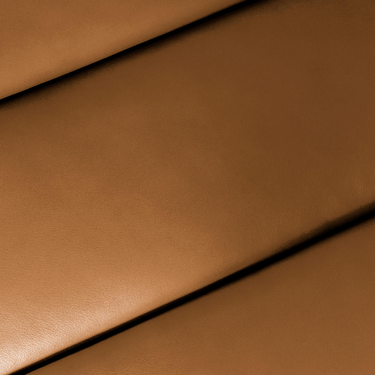 RELAXLIEGE in Echtleder Cognac  - Cognac/Silberfarben, Design, Leder/Metall (65/65-95/171cm) - Livetastic